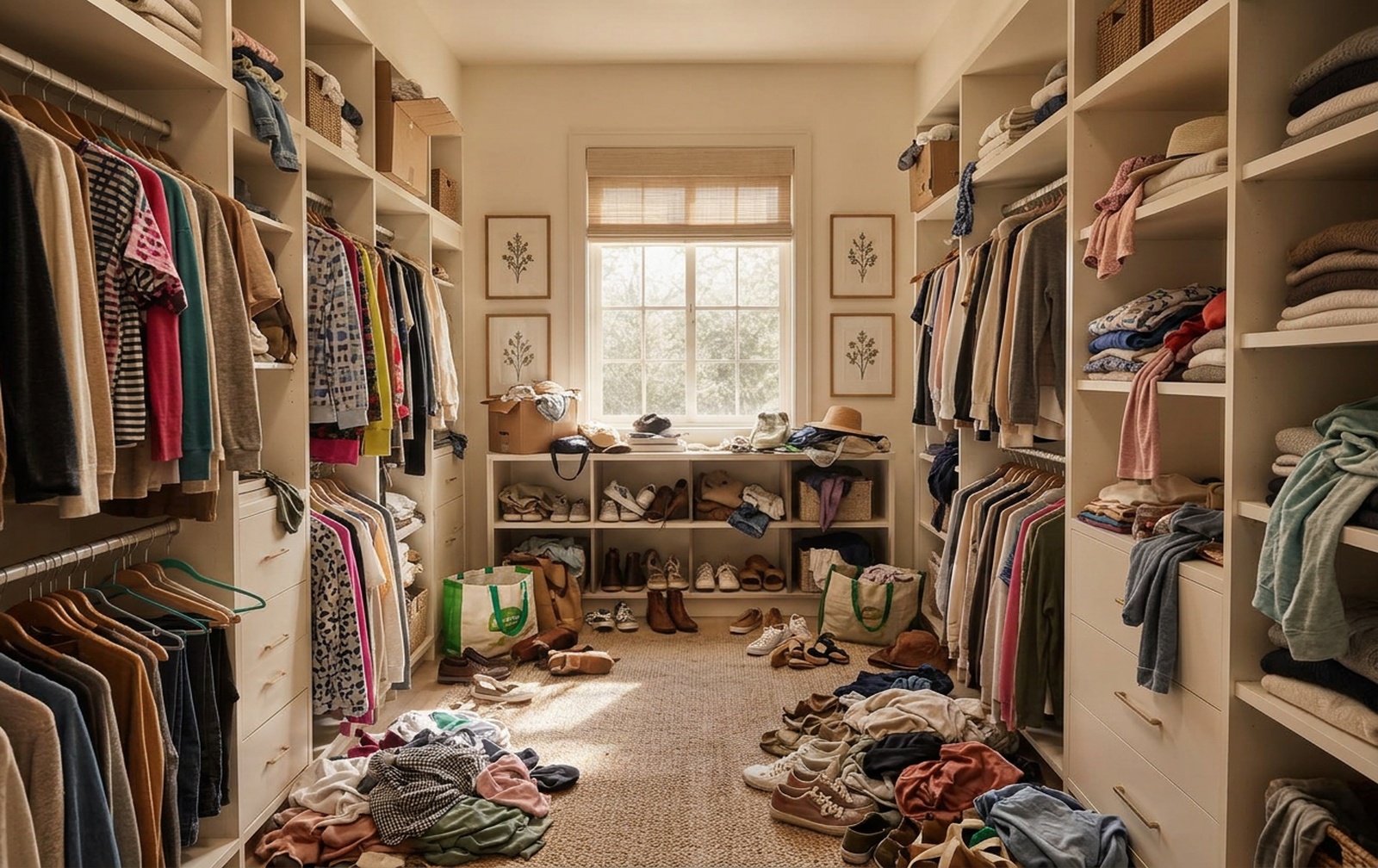 Walk-In Closet before organizing